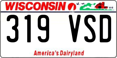 WI license plate 319VSD