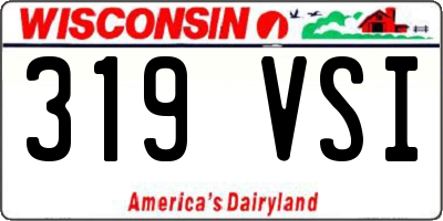 WI license plate 319VSI
