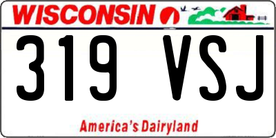 WI license plate 319VSJ