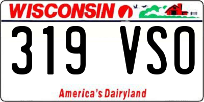 WI license plate 319VSO