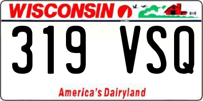 WI license plate 319VSQ