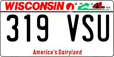 WI license plate 319VSU