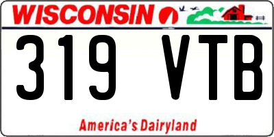 WI license plate 319VTB