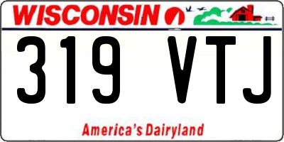 WI license plate 319VTJ