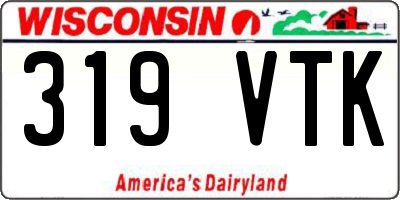 WI license plate 319VTK