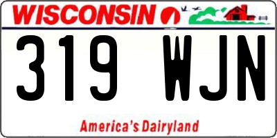WI license plate 319WJN