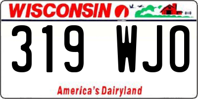 WI license plate 319WJO