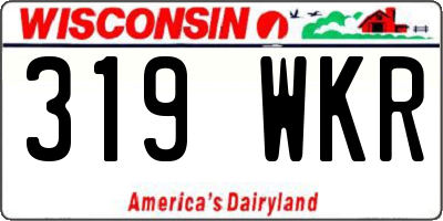 WI license plate 319WKR