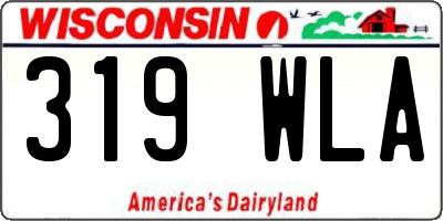 WI license plate 319WLA