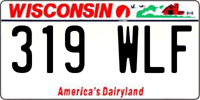 WI license plate 319WLF