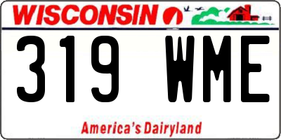 WI license plate 319WME