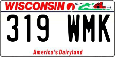 WI license plate 319WMK