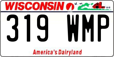 WI license plate 319WMP