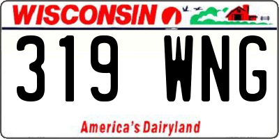 WI license plate 319WNG