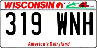 WI license plate 319WNH