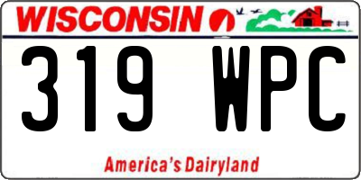 WI license plate 319WPC