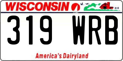 WI license plate 319WRB