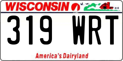 WI license plate 319WRT