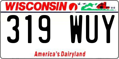 WI license plate 319WUY