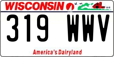 WI license plate 319WWV