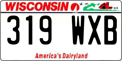 WI license plate 319WXB