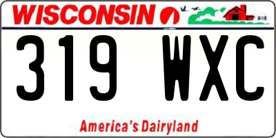 WI license plate 319WXC