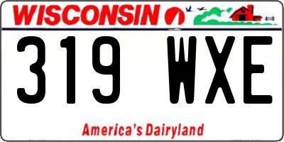 WI license plate 319WXE