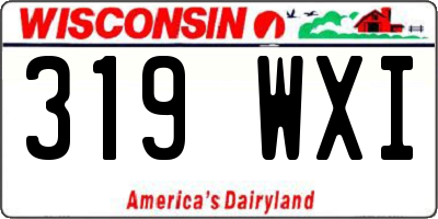 WI license plate 319WXI