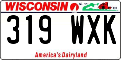 WI license plate 319WXK