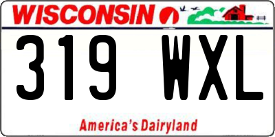 WI license plate 319WXL