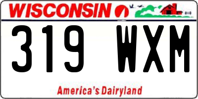 WI license plate 319WXM