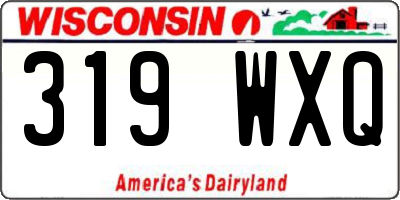 WI license plate 319WXQ