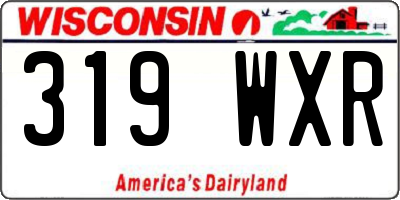 WI license plate 319WXR