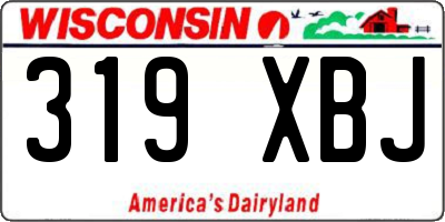 WI license plate 319XBJ