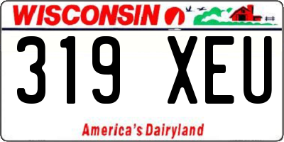 WI license plate 319XEU