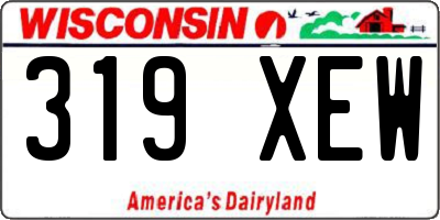 WI license plate 319XEW