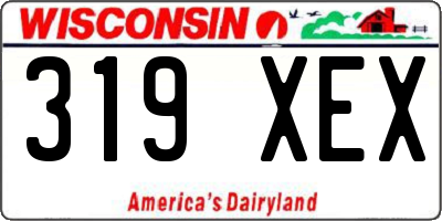 WI license plate 319XEX