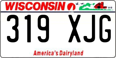 WI license plate 319XJG