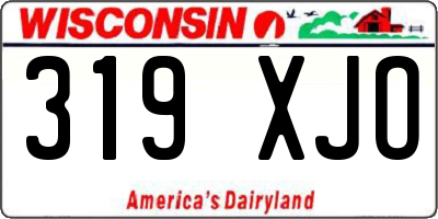 WI license plate 319XJO