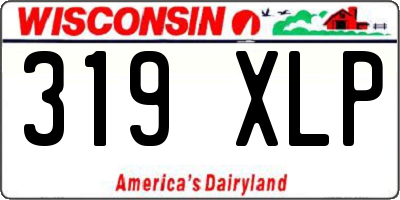 WI license plate 319XLP