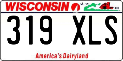 WI license plate 319XLS