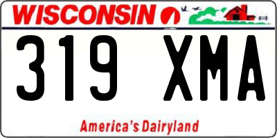 WI license plate 319XMA