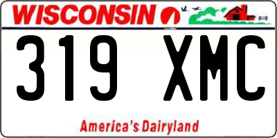 WI license plate 319XMC
