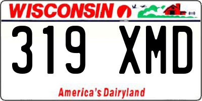 WI license plate 319XMD