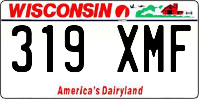 WI license plate 319XMF