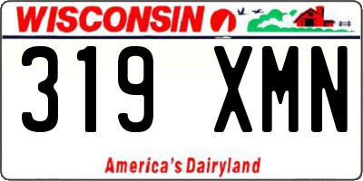 WI license plate 319XMN