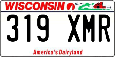 WI license plate 319XMR