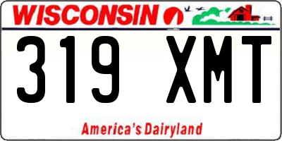 WI license plate 319XMT