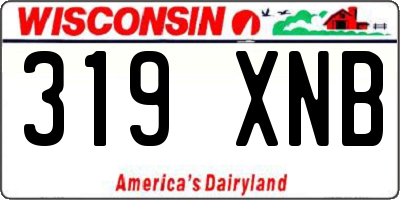 WI license plate 319XNB