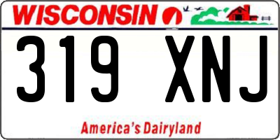WI license plate 319XNJ